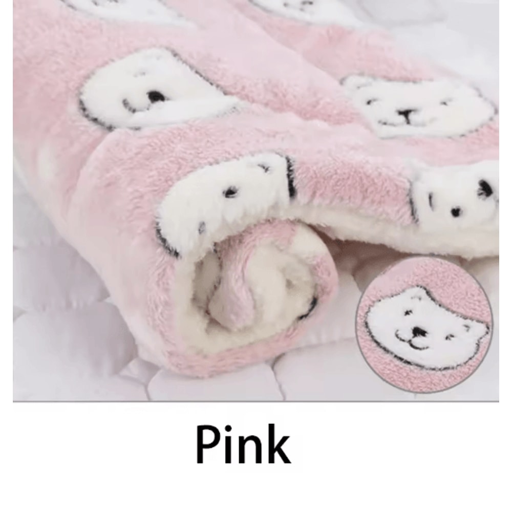 CozyPaws Flannel Pet Sleeping Mat Warm Dog Bed And Cat Cushion 5