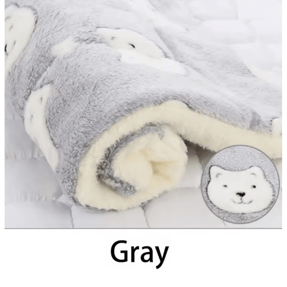 CozyPaws Flannel Pet Sleeping Mat Warm Dog Bed And Cat Cushion 8