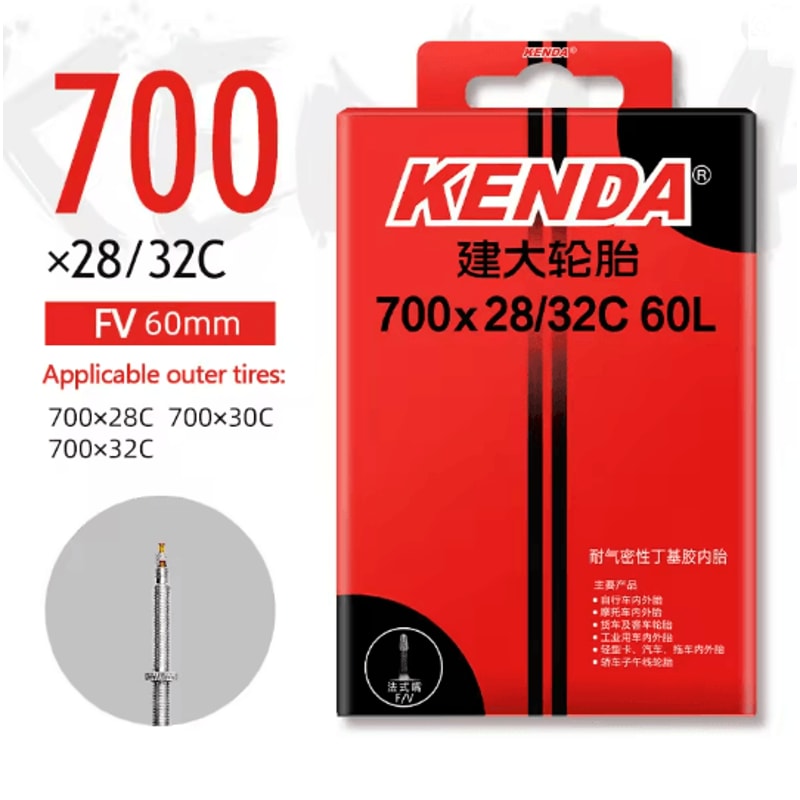 Kenda 700C Bicycle Inner Tube Butyl Rubber Road And MTB Bike Tube 8