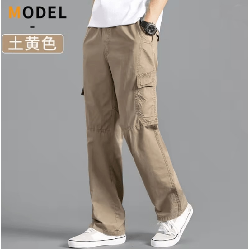 TrailFlex Mens Cargo Pants Breathable Cotton Work Joggers 9