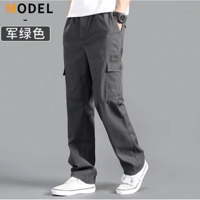 TrailFlex Mens Cargo Pants Breathable Cotton Work Joggers 10