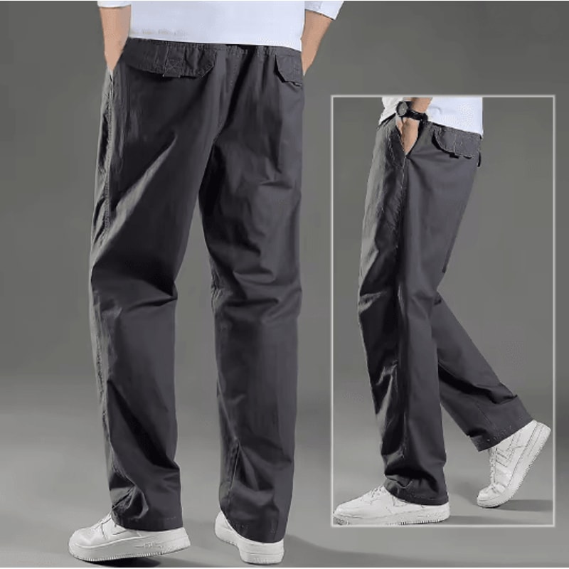 TrailFlex Mens Cargo Pants Breathable Cotton Work Joggers 11