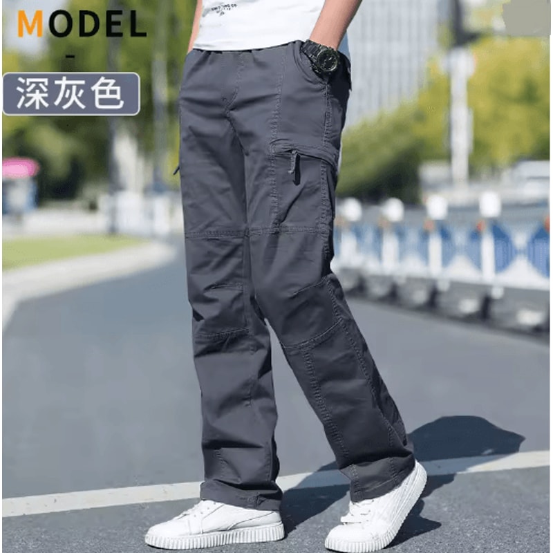 TrailFlex Mens Cargo Pants Breathable Cotton Work Joggers 13
