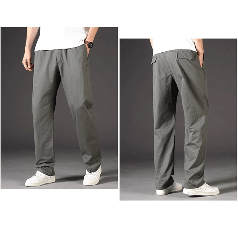 TrailFlex Mens Cargo Pants Breathable Cotton Work Joggers 1