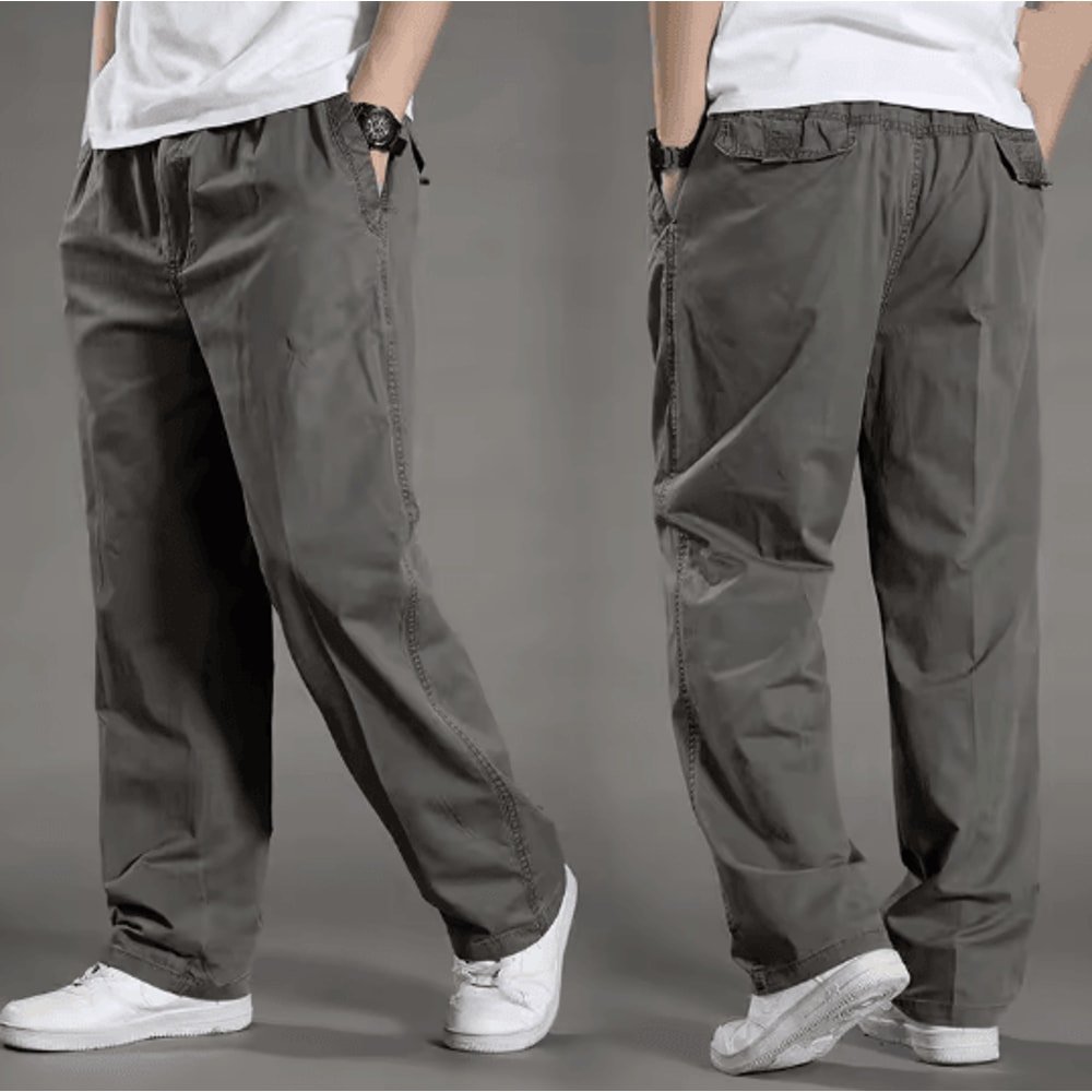 TrailFlex Mens Cargo Pants Breathable Cotton Work Joggers 4