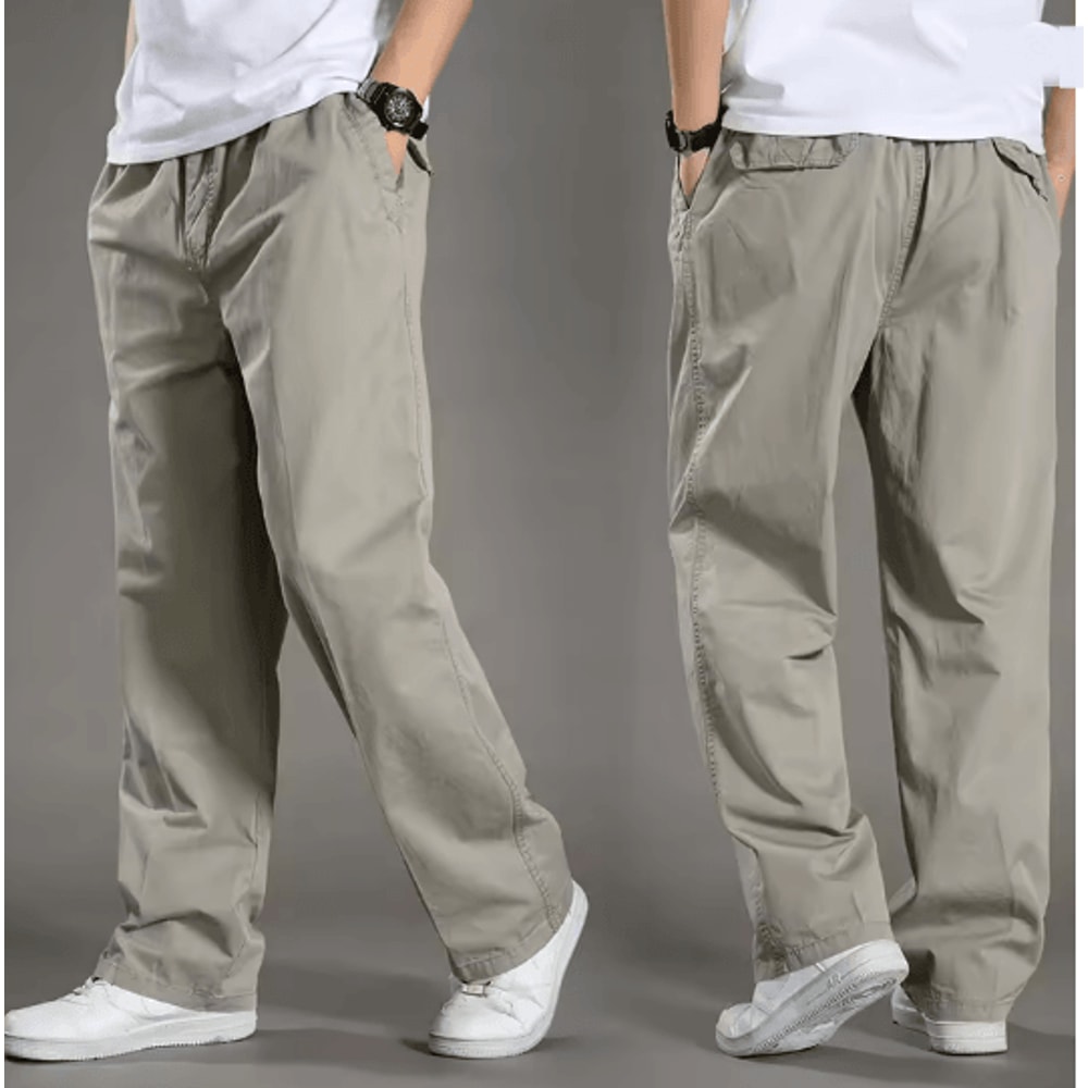 TrailFlex Mens Cargo Pants Breathable Cotton Work Joggers 7