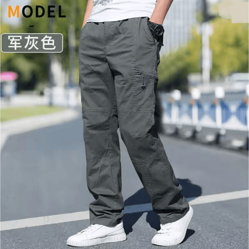 TrailFlex Mens Cargo Pants Breathable Cotton Work Joggers 17