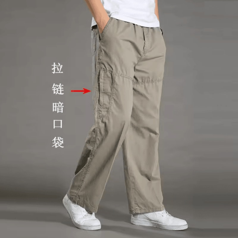 TrailFlex Mens Cargo Pants Breathable Cotton Work Joggers 18