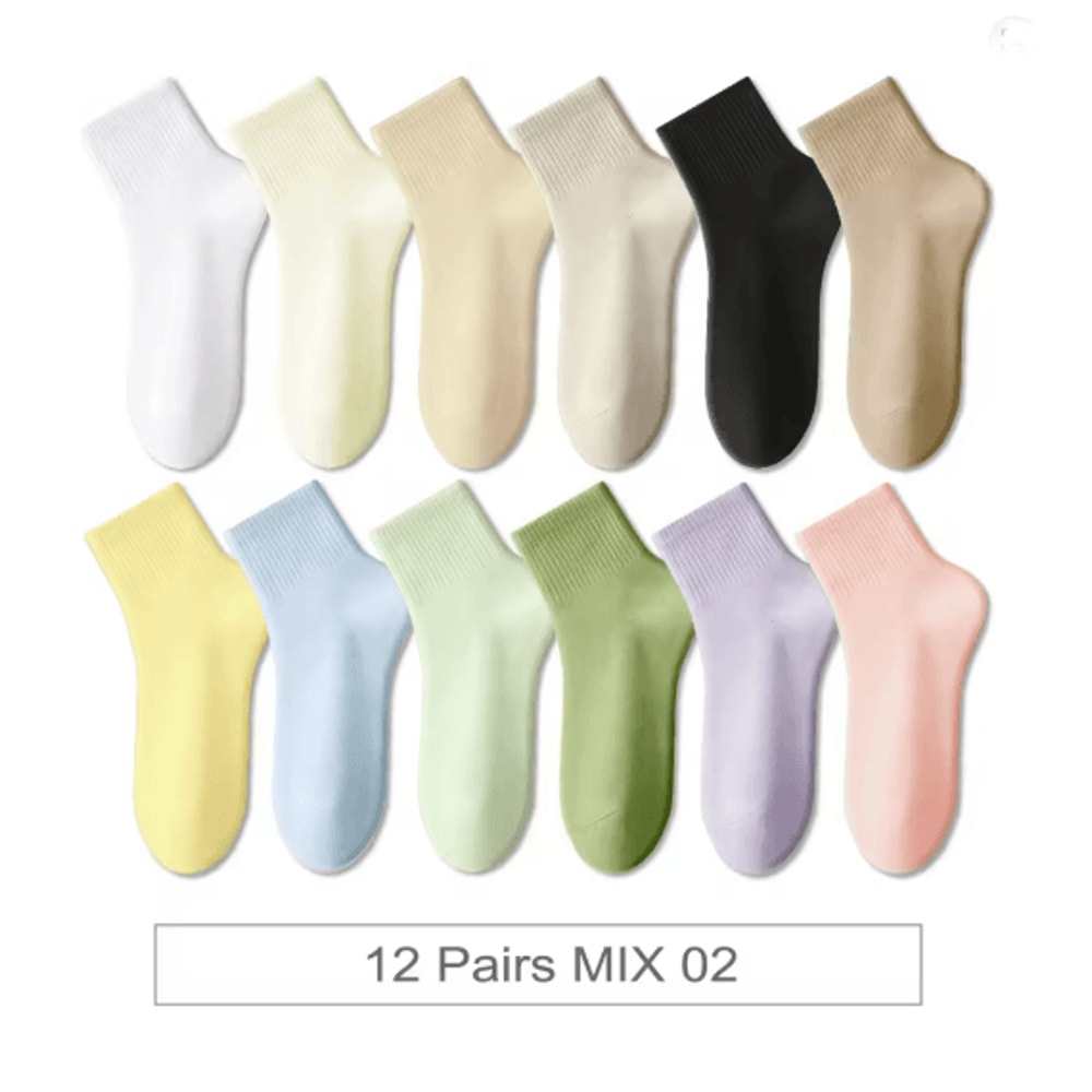 ColorStep Cotton Ankle Socks Breathable Everyday Socks 12 Pairs 4
