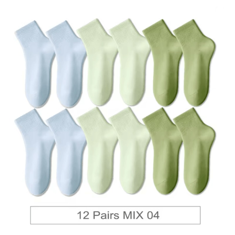 ColorStep Cotton Ankle Socks Breathable Everyday Socks 12 Pairs 6