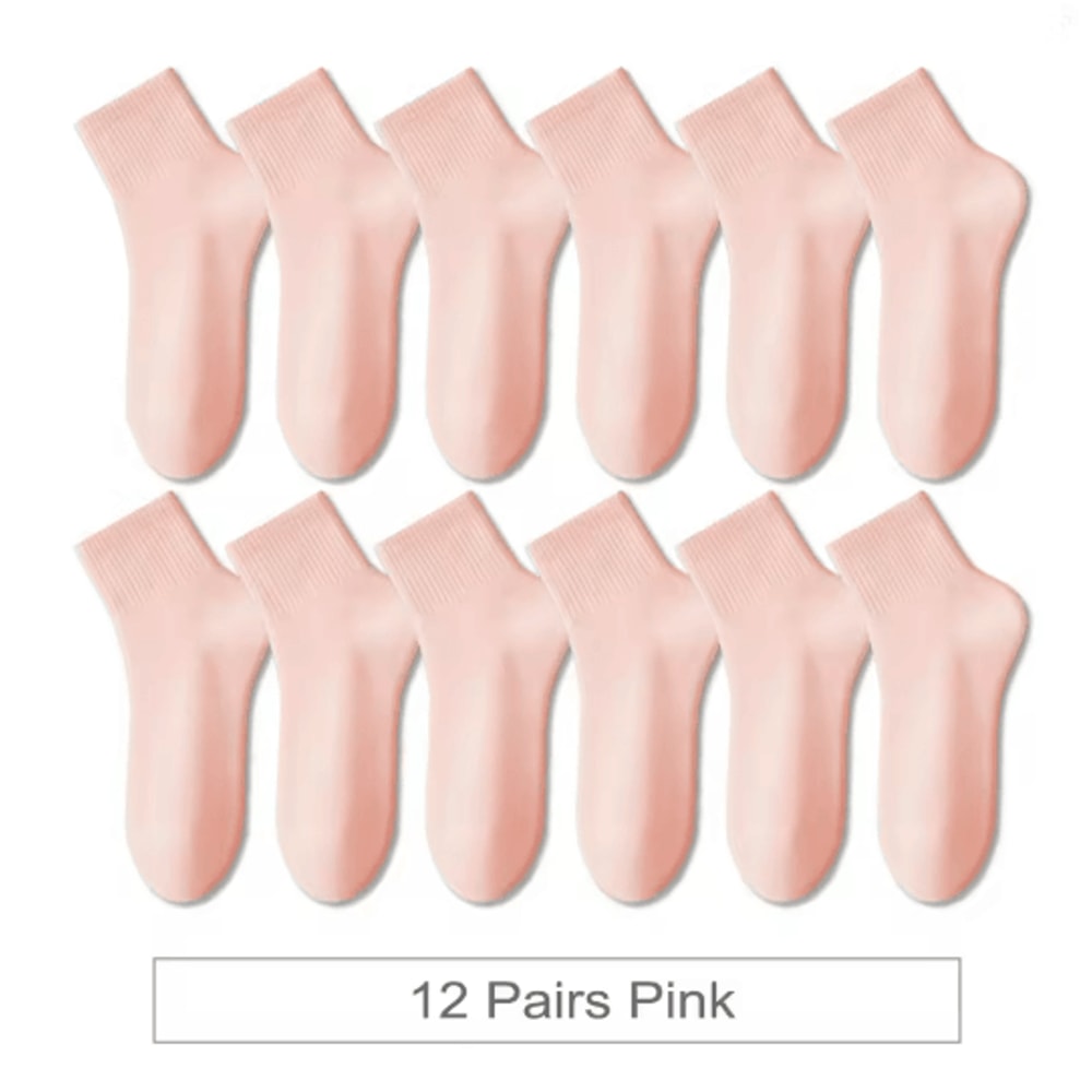 ColorStep Cotton Ankle Socks Breathable Everyday Socks 12 Pairs 17