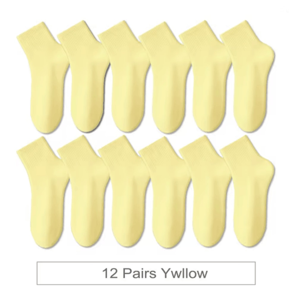 ColorStep Cotton Ankle Socks Breathable Everyday Socks 12 Pairs 20