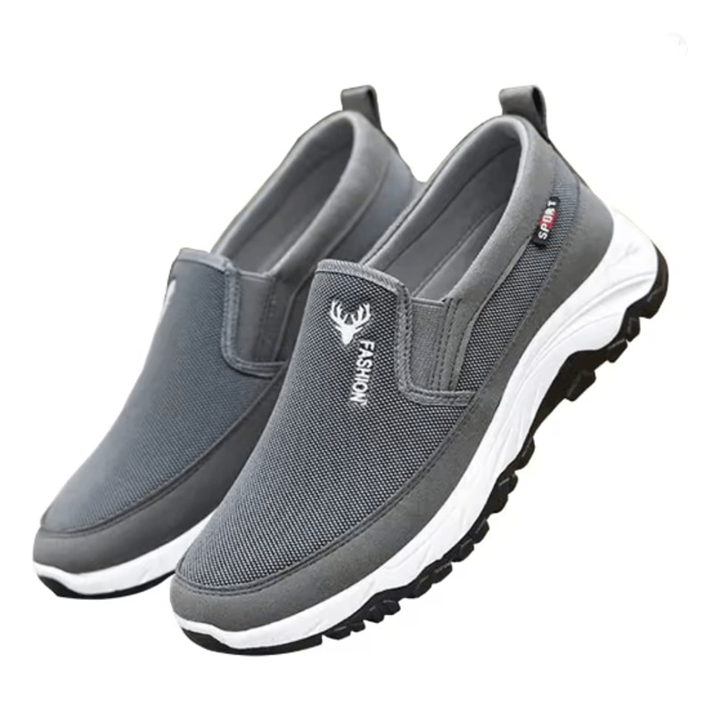 StrideEase Mens Breathable Slip On Boat Shoes Orthopedic Walking Shoes 2