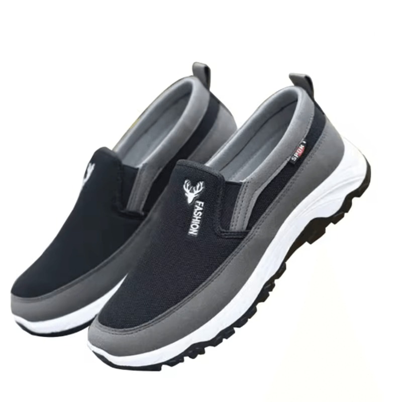 StrideEase Mens Breathable Slip On Boat Shoes Orthopedic Walking Shoes 3
