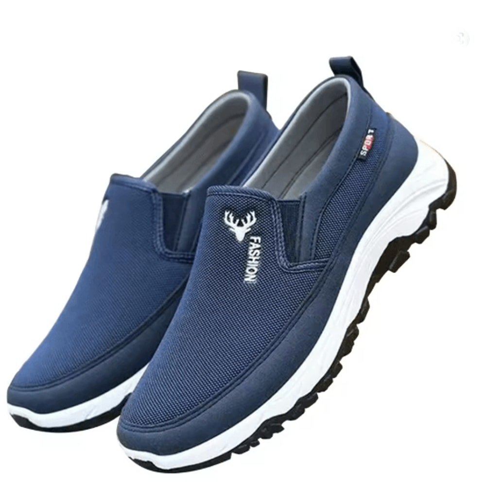 StrideEase Mens Breathable Slip On Boat Shoes Orthopedic Walking Shoes 4