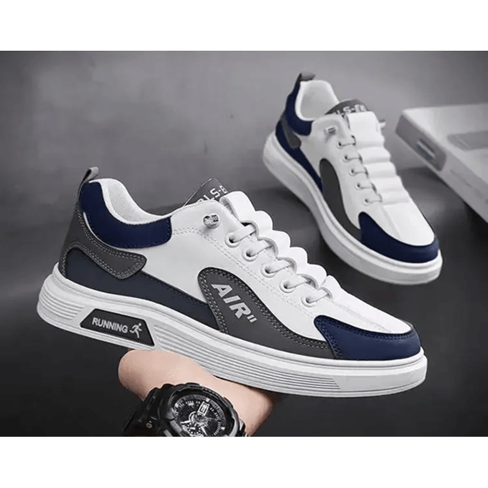 UrbanFlex 2025 Mens Leather Casual Sneakers Low Top Walking Shoes 0