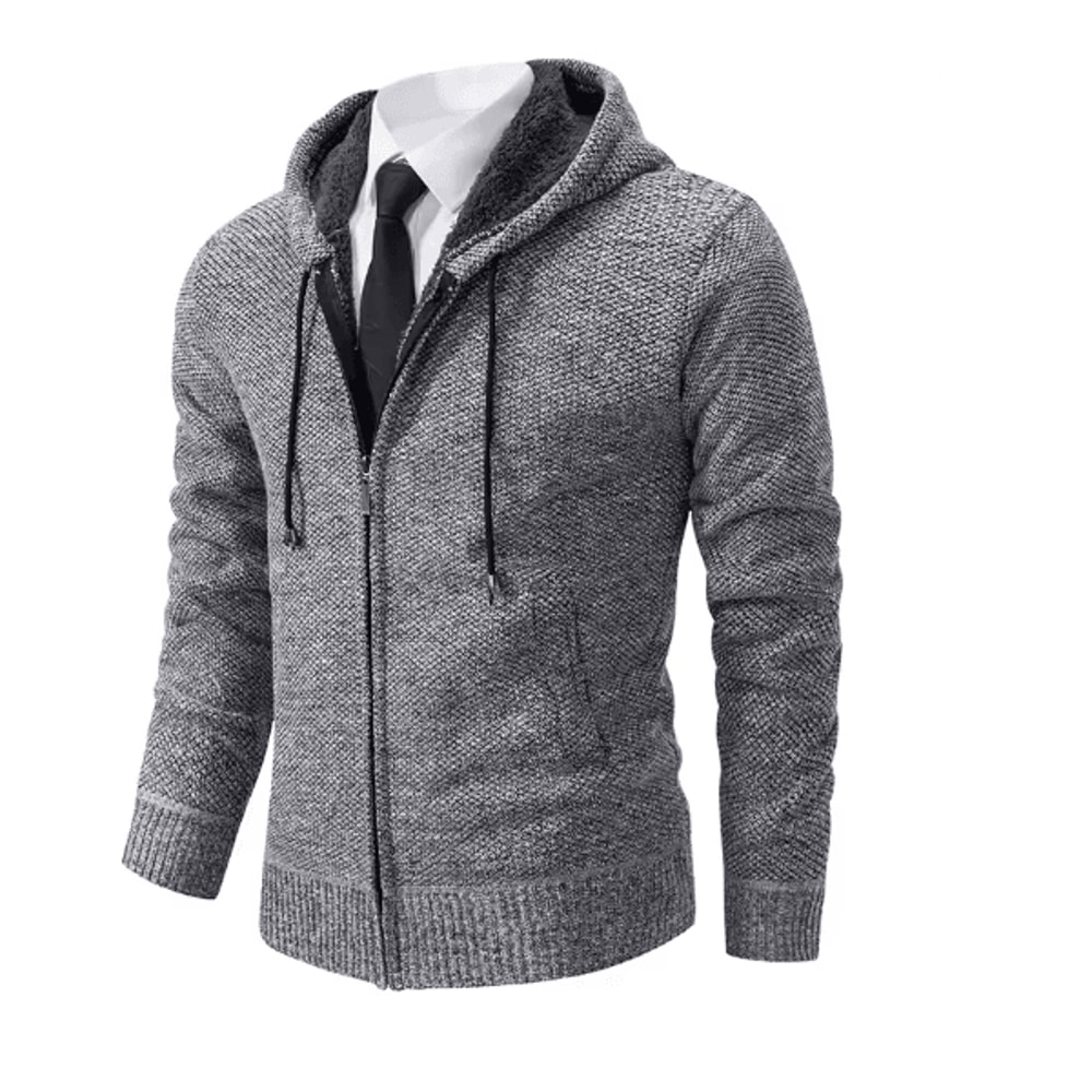 WarmGuard Mens Fleece Zip Up Jacket Stand Collar Casual Sports Coat 10