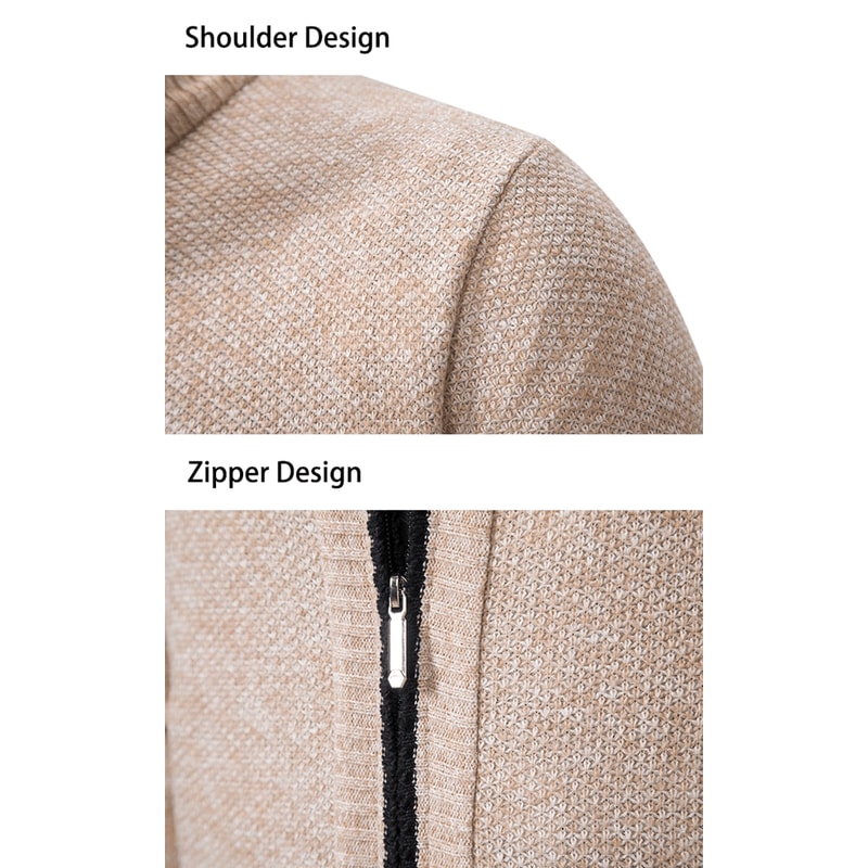 WarmGuard Mens Fleece Zip Up Jacket Stand Collar Casual Sports Coat 1