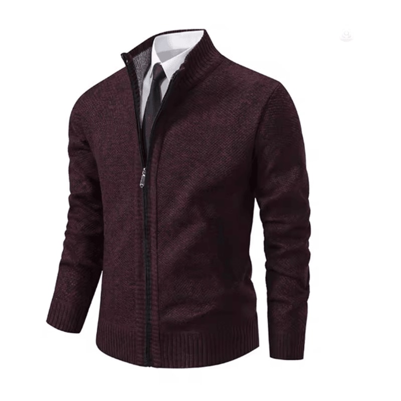 WarmGuard Mens Fleece Zip Up Jacket Stand Collar Casual Sports Coat 2