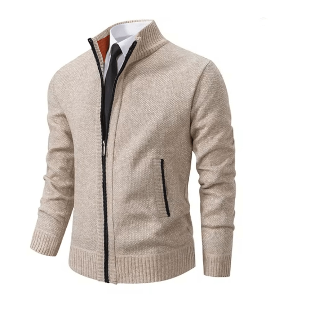 WarmGuard Mens Fleece Zip Up Jacket Stand Collar Casual Sports Coat 5