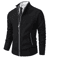 WarmGuard Mens Fleece Zip Up Jacket Stand Collar Casual Sports Coat 6