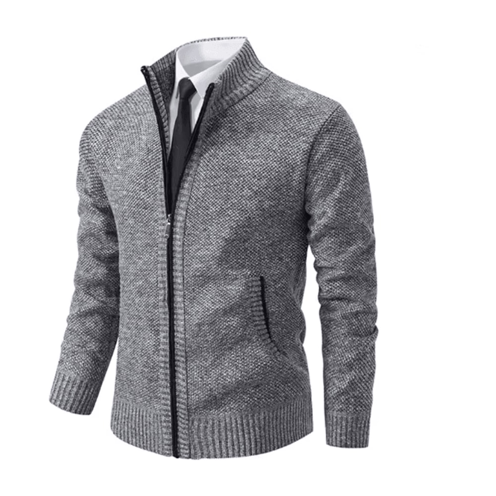 WarmGuard Mens Fleece Zip Up Jacket Stand Collar Casual Sports Coat 7