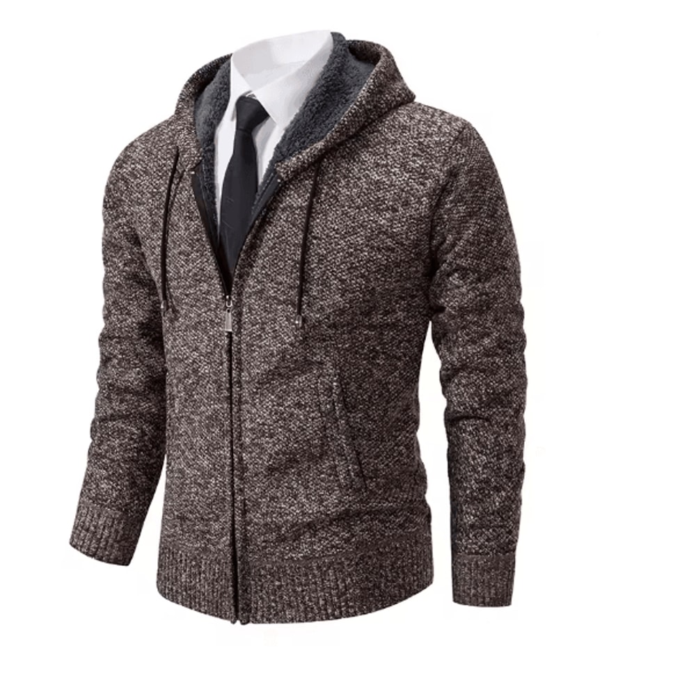 WarmGuard Mens Fleece Zip Up Jacket Stand Collar Casual Sports Coat 15