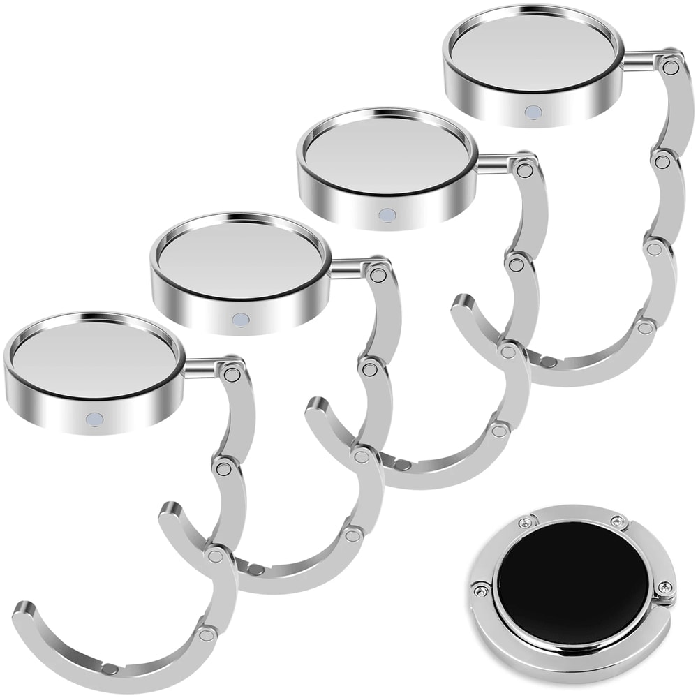 FoldEase Portable Bag Hanger Folding Handbag Hook Table Purse Holder 4