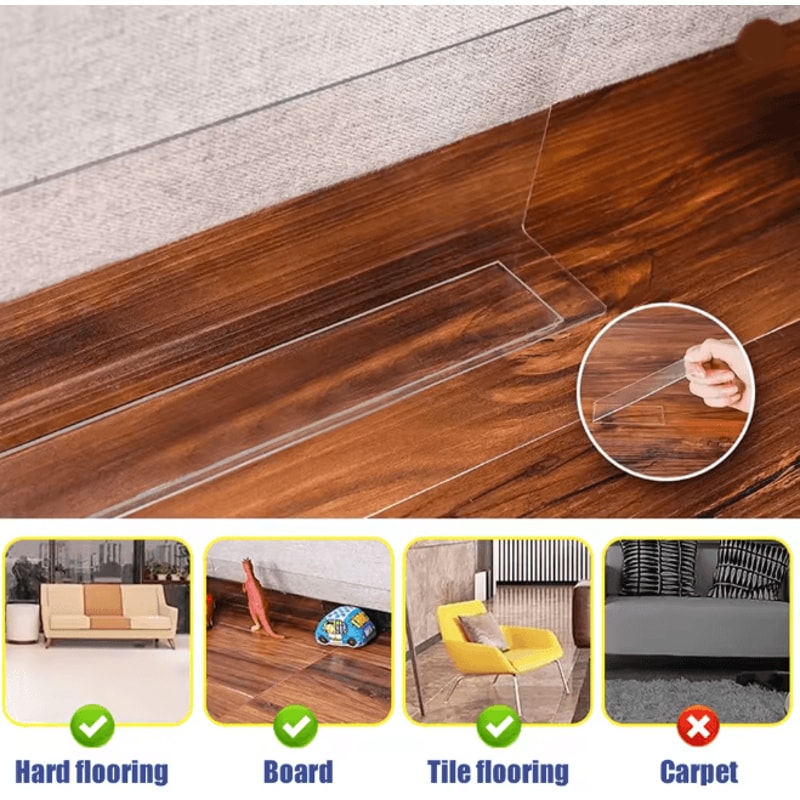 Adjustable Under Couch Gap Blocker Furniture Barrier Guards 8 Pack 2