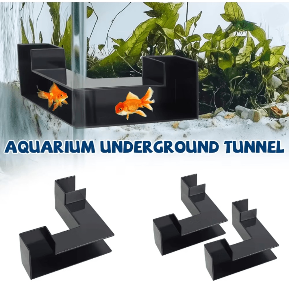 L Shape Shrimp Cave Aquarium Tunnel Corner Fish Hideout 0