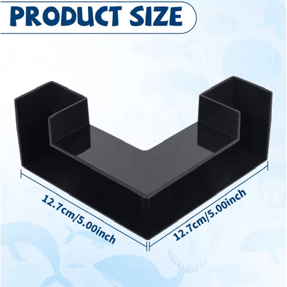 L Shape Shrimp Cave Aquarium Tunnel Corner Fish Hideout 1