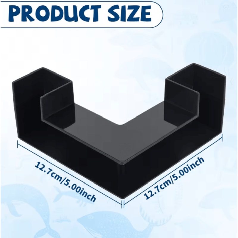 L Shape Shrimp Cave Aquarium Tunnel Corner Fish Hideout 1