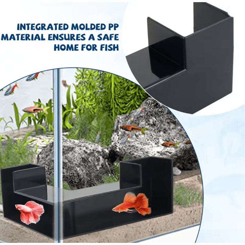 L Shape Shrimp Cave Aquarium Tunnel Corner Fish Hideout 2