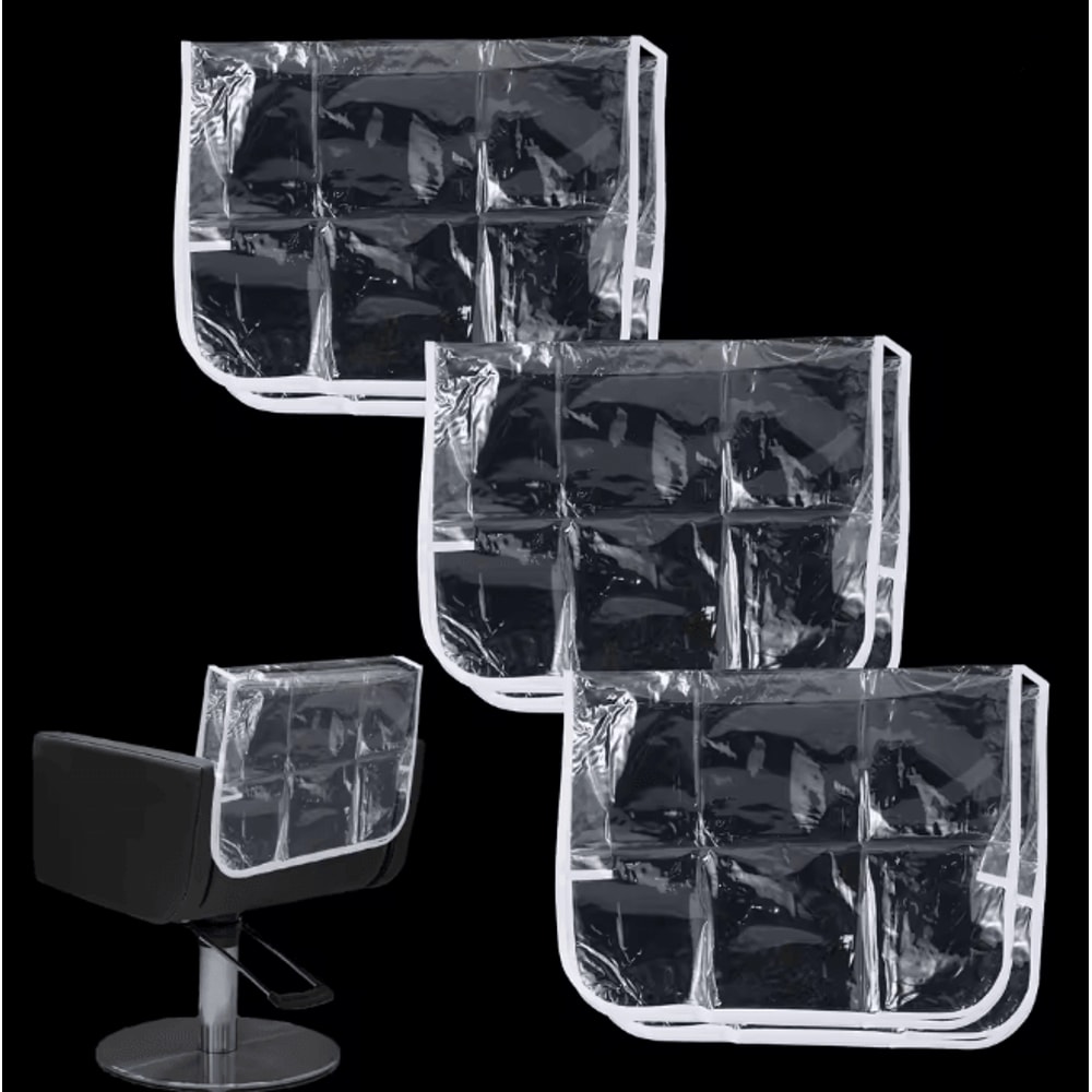 Clear PVC Salon Chair Back Covers Waterproof Chair Protectors 3 Pack 6