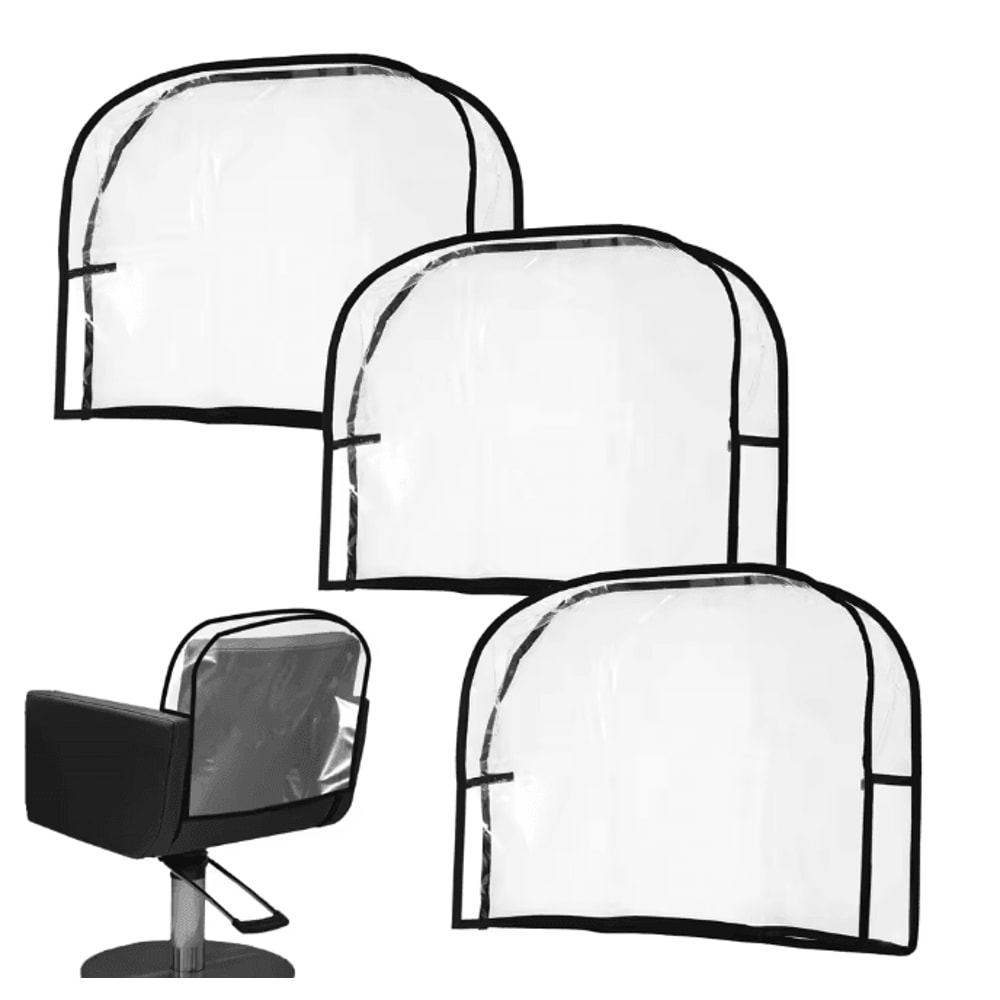 Clear PVC Salon Chair Back Covers Waterproof Chair Protectors 3 Pack 5
