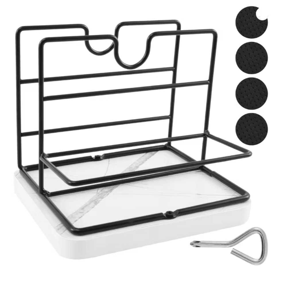 Metal Napkin Holder With Weighted Base For Kitchen Countertop 4