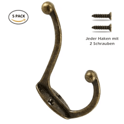 retro copper dual coat hooks wall mounted heavy duty rack 5 pack