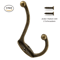 Retro Copper Dual Coat Hooks Wall Mounted Heavy Duty Rack 5 Pack 0