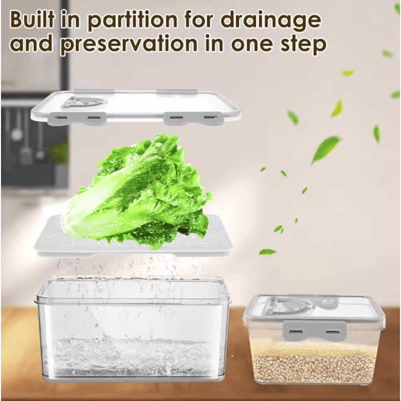 Airtight Bread Box With Time Recording Clear Bread Storage Container 1