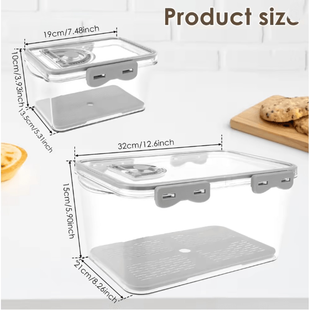 Airtight Bread Box With Time Recording Clear Bread Storage Container 3