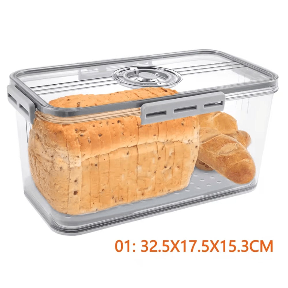 Airtight Bread Box With Time Recording Clear Bread Storage Container 6