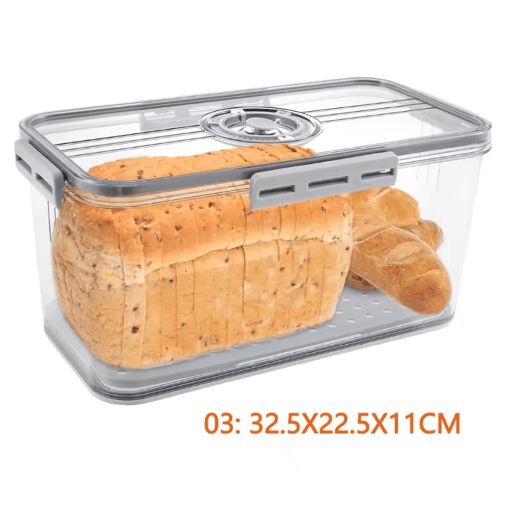Airtight Bread Box With Time Recording Clear Bread Storage Container 7
