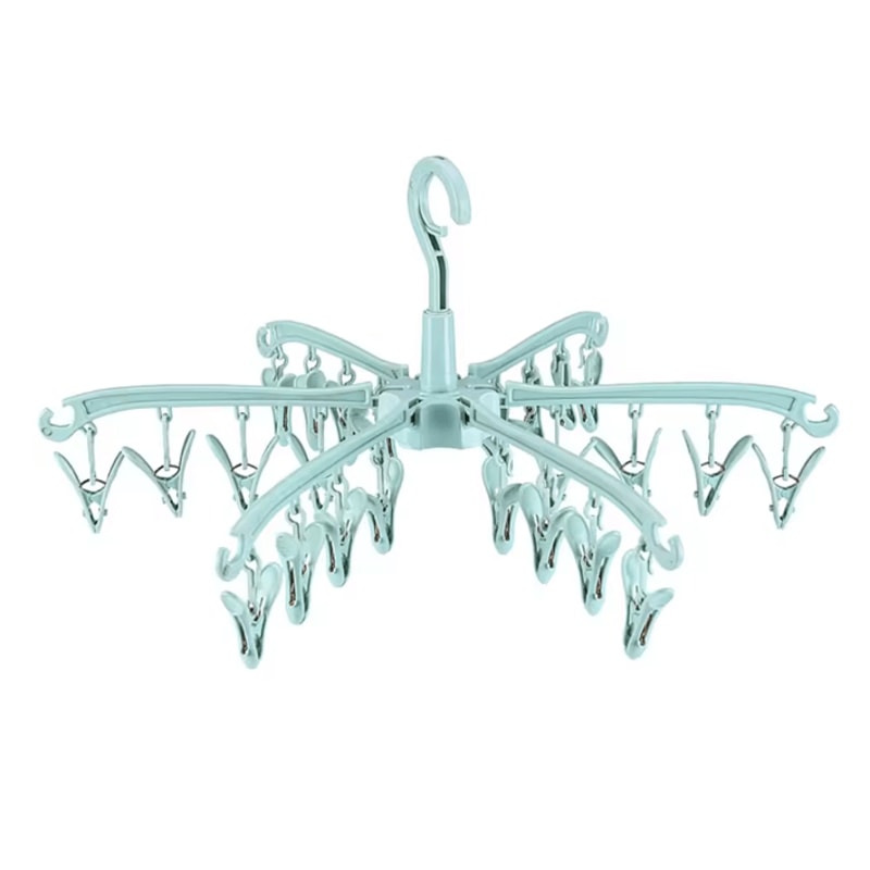 Foldable Sock Drying Rack With 24 Clips Portable Laundry Hanger 6