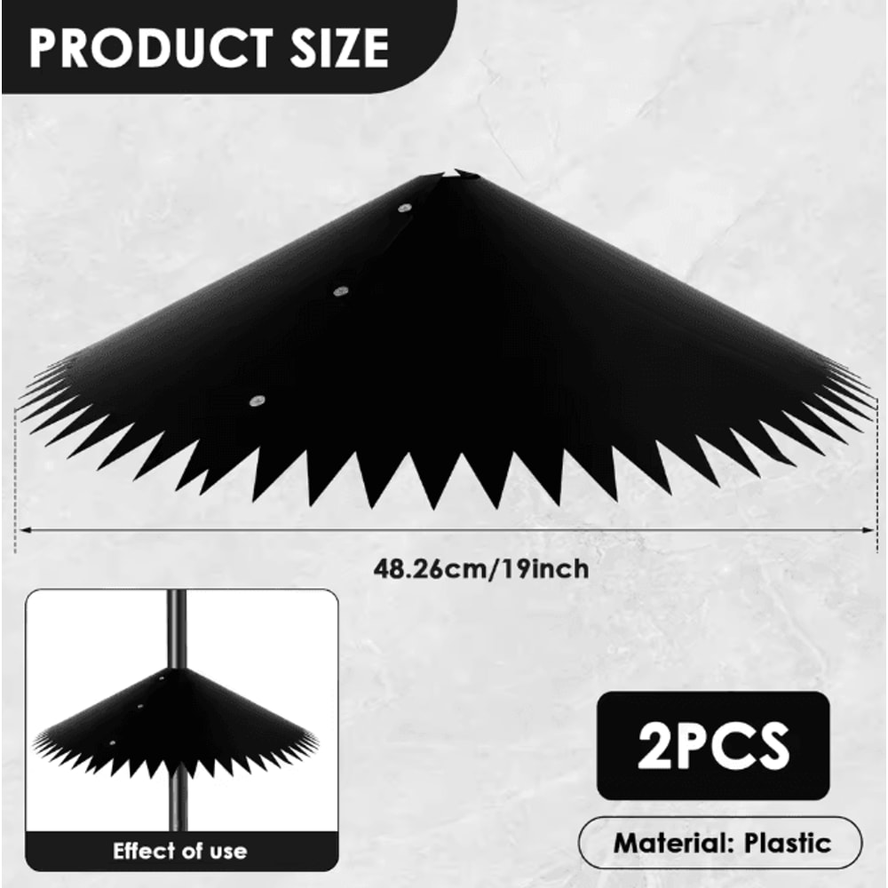 Wrap Around Squirrel Baffle Bird Feeder Pole Guard 12 Or 18 Inch 5