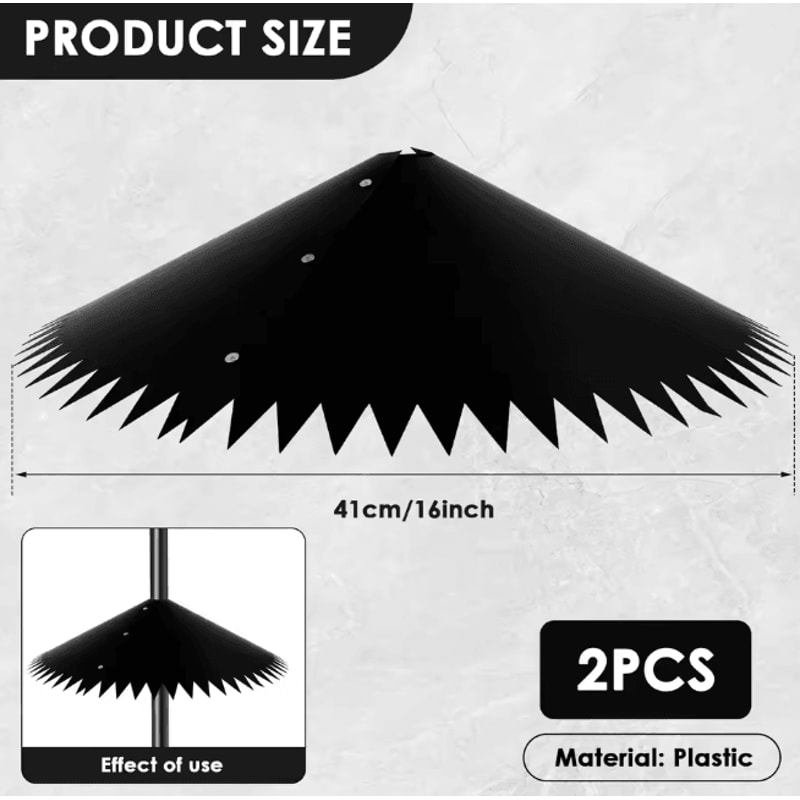 Wrap Around Squirrel Baffle Bird Feeder Pole Guard 12 Or 18 Inch 7