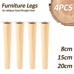 solid wood furniture legs replacement feet set of 4