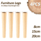 Solid Wood Furniture Legs Replacement Feet Set Of 4 0