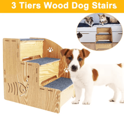 anti slip dog stairs for small dogs and cats 3 tier pet steps