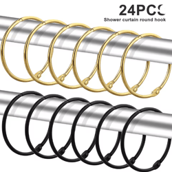 metal shower curtain rings rustproof smooth glide hooks 24 pack