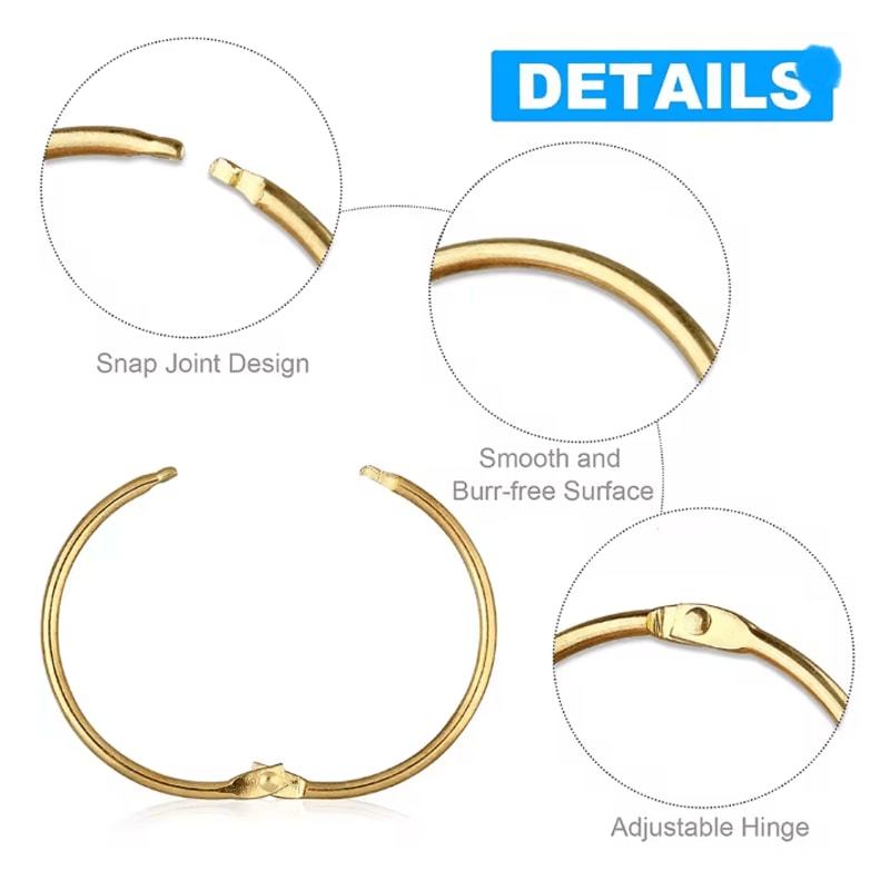 Metal Shower Curtain Rings Rustproof Smooth Glide Hooks 24 Pack 2